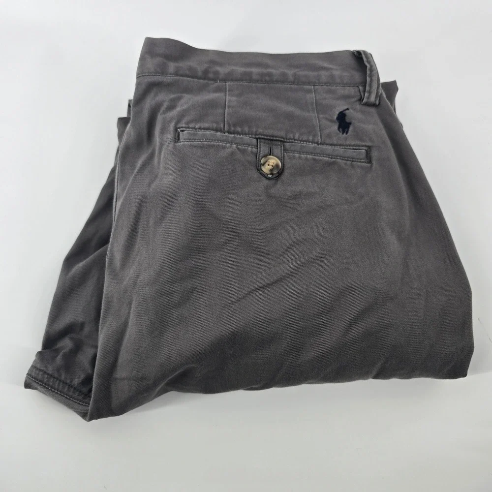 Polo Ralph Lauren Chinos Mens 32/32 Gray Stretch Straight Fit Cotton Pants